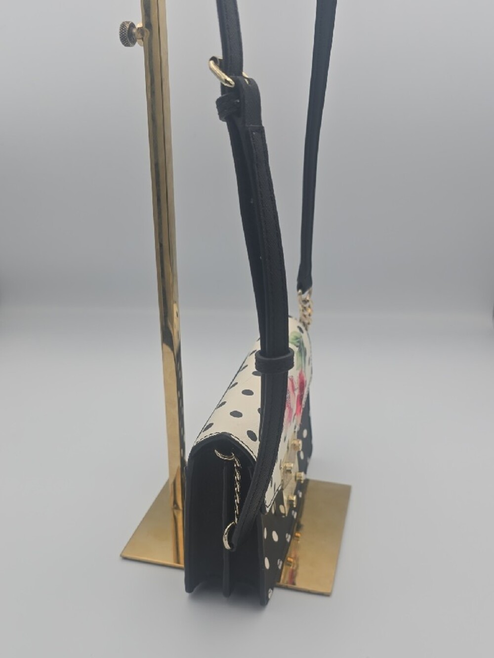 Karl Lagerfeld Corinne Black/White Polka Dot Floral Small Crossbody (EUC)(HTF)🌸 - Picture 6 of 14